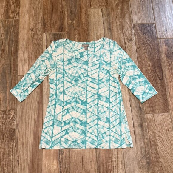 Chico’s Geometric Design Blouse - Picture 1 of 3